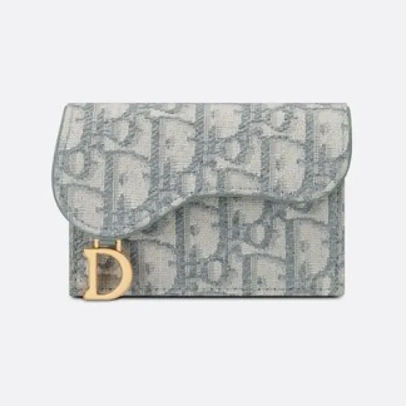迪奥/Dior 马鞍翻盖卡夹 灰色 Oblique 印花 S5611CTZQ_M932_TU