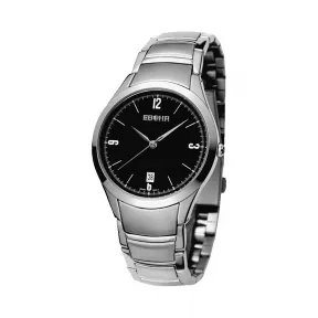 依波/Ebohr 巡展款 36mm 不锈钢表壳 合成蓝宝石玻璃表镜 男表 02386232