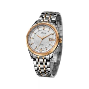 依波/Ebohr 都市经典系列  不锈钢，镀玫瑰金色  男表 10490112