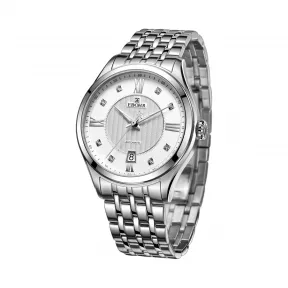 依波/Ebohr 大师系列 42mm 不锈钢 合成蓝宝石玻璃表镜 男表 10910313