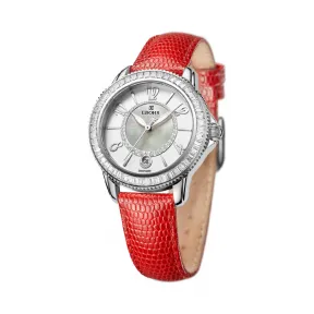 依波/Ebohr 卡纳系列 35.5mm 不锈钢，镶52颗方形锆石 合成蓝宝石玻璃表镜 女表 11030249