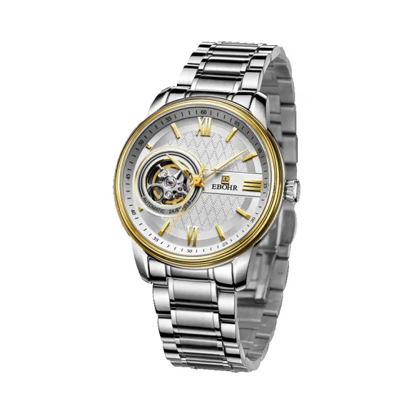 依波/Ebohr 大师系列 41.00mm 不锈钢表壳 合成蓝宝石玻璃表镜 男表 15000118