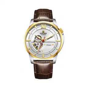 依波/Ebohr 大师系列 42.00mm 不锈钢表壳 合成蓝宝石玻璃表镜 男表 17090315