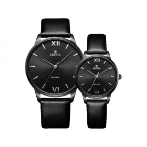 依波/Ebohr 畅销款情侣表 男款直径 41MM，女款直径 31MM 不锈钢 石英机芯 19058239-8249