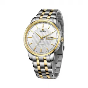 依波/Ebohr 巡展款 41.0mm 不锈钢，镀金色 合成蓝宝石玻璃表镜 男表 30080119