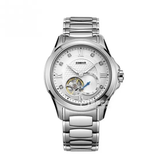 依波/Ebohr 光环系列 40.5毫米 不锈钢,高科技耐磨损纳米镀层；钨钢表圈 蓝宝石表镜镀防反光膜 男表 50060115