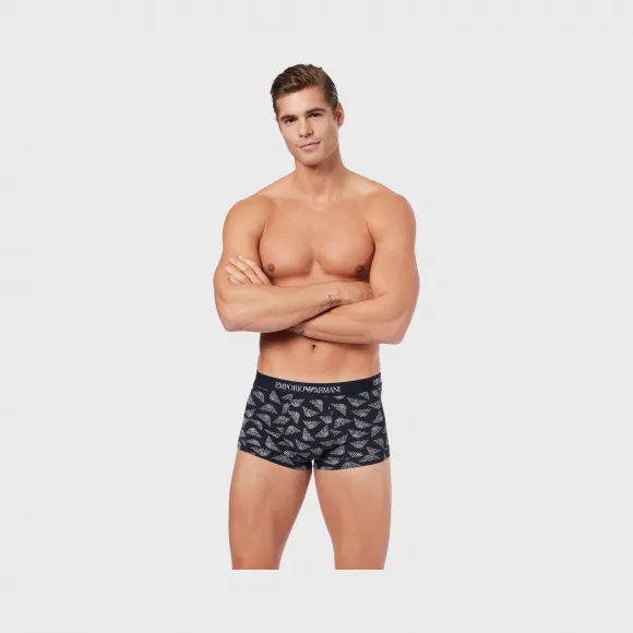 安普里奥·阿玛尼/Emporio Armani 通体鹰标印花四角短内裤 48223881lk