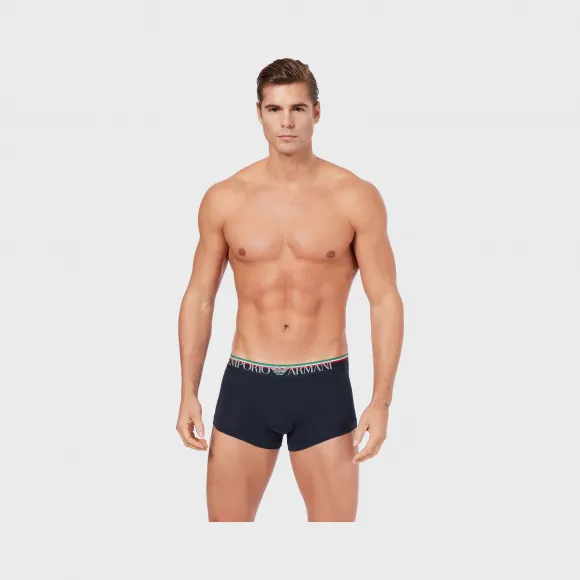 安普里奥·阿玛尼/Emporio Armani 多色标识饰带四角短内裤 48224165as