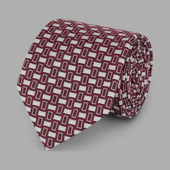 乔治阿玛尼/Giorgio Armani 徽标提花图案真丝领带 46623921el