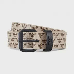 安普里奥·阿玛尼/Emporio Armani 通体交织字母纹印花腰带 46665479xf