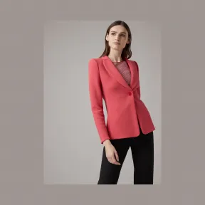 乔治阿玛尼/Giorgio Armani 绉纱效果粘合平纹针织面料单排扣夹克 41874648uu