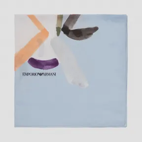 安普里奥·阿玛尼/Emporio Armani 条纹和刺绣花卉图案头巾 46627182rt