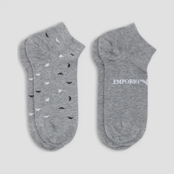 安普里奥·阿玛尼/Emporio Armani 棉混纺两双装袜子  46634214ww