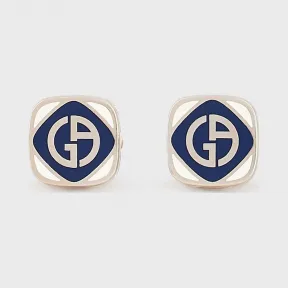 乔治阿玛尼/Giorgio Armani 珐琅银袖扣 50231628og