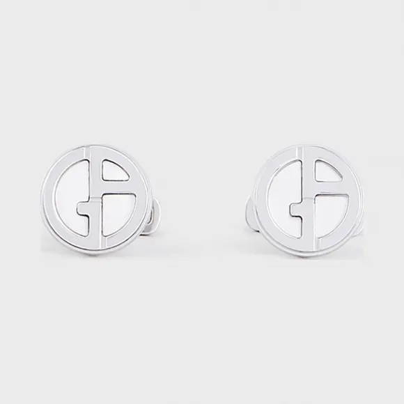 乔治阿玛尼/Giorgio Armani GA 标识形银袖扣 50231094jt