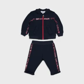 安普里奥·阿玛尼/Emporio Armani 标识印花和荷叶边细节运动套装 46662247jo