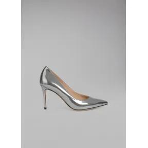 乔治阿玛尼/Giorgio Armani 液体金属感皮革高跟鞋搭配细跟 11510824ic