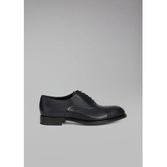 乔治阿玛尼/Giorgio Armani 装饰缝线光面皮革牛津鞋 11537986oc