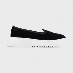 安普里奥·阿玛尼/Emporio Armani 丝绒懒人鞋 11768244ax