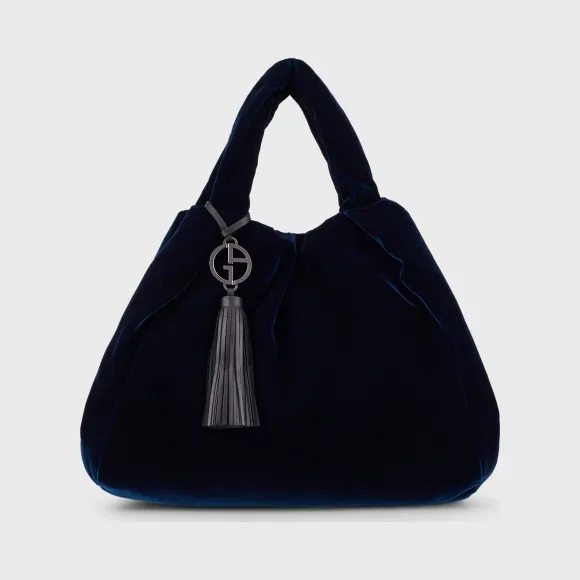 乔治阿玛尼/Giorgio Armani 天鹅绒购物包带吊坠 45487689qe