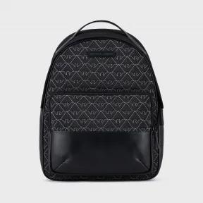 安普里奥·阿玛尼/Emporio Armani 交织字母纹绗缝图案尼龙背包 45477622sg