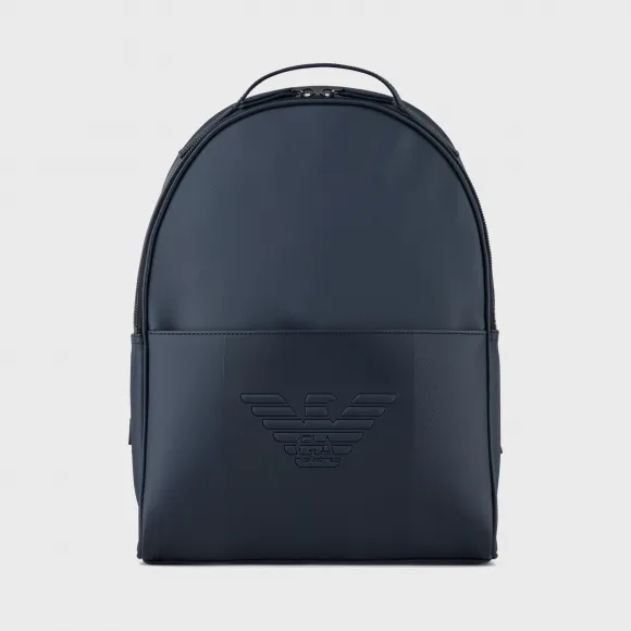 安普里奥·阿玛尼/Emporio Armani 正面口袋鹰标装饰背包  45487323pu