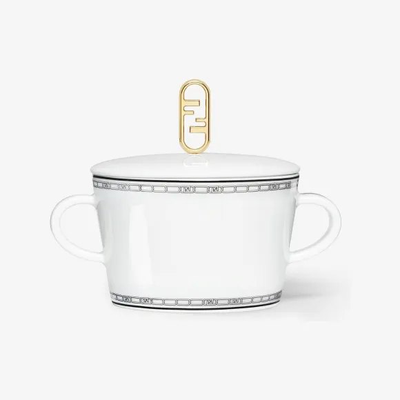 芬迪/Fendi Fendi O’Lock糖罐白色瓷质糖罐 7AC065ALW1F0V3B 8056582383248