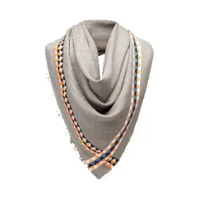 芬迪/Fendi 男士灰色KEFFIYEH真丝头巾 FXS296 OUD F0QZ0