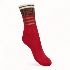 芬迪/Fendi 袜子_拼色棉质袜子 FXZ535 A2O MF0TZ5