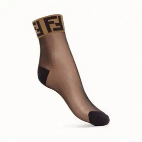 芬迪/Fendi 袜子_纯黑色尼龙袜子 FXZ544 A8R QF0QA1