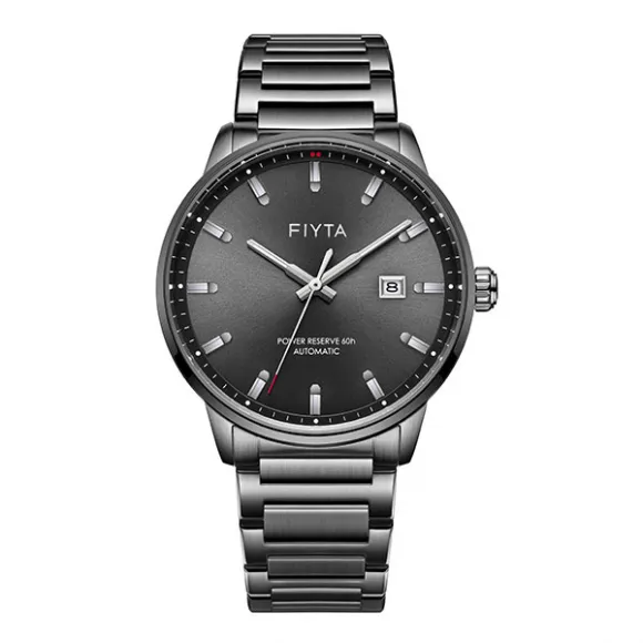 飞亚达/Fiyta 远洋系列 黑色、精钢 42mm 自动机械机芯 男表 GA867002.BBB