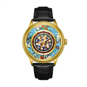 飞亚达/Fiyta 大师系列 18K黄金 42MM 自动机械机芯 男表 GA886026.GQB