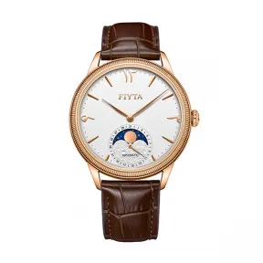 飞亚达/Fiyta 大师系列 玫瑰金色、精钢 42MM 自动机械机芯 男表 GA886032.PWK