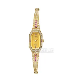 飞亚达/Fiyta 玲珑系列 精钢镀玫瑰金 12.8毫米 石英机芯 女表 L2021.GGGD