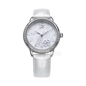 飞亚达/Fiyta 四叶草系列 不锈钢、人工宝石镶嵌 38毫米 石英机芯 女表 L596.WWWD