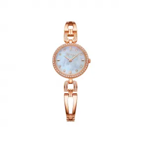 飞亚达/Fiyta 玲珑系列 玫瑰金色、精钢 24MM 石英机芯 女表 L864007.PFPD