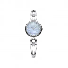 飞亚达/Fiyta 玲珑系列 精钢 24MM 石英机芯 女表 L864007.WLW