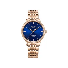 飞亚达/Fiyta 34MM 玫瑰金色、精钢 超薄自动机械机芯 女表 LA801008.PLPD