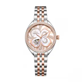 飞亚达/Fiyta 四叶草系列 精钢 33mm 自动机械机芯 女表 LA862029.MWMD