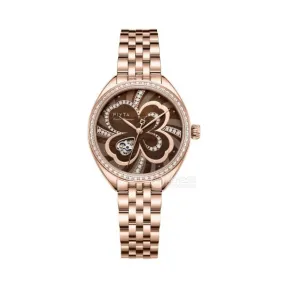 飞亚达/Fiyta 四叶草系列 PVD镀 33毫米 自动机械机芯 女表 LA862029.PKPD