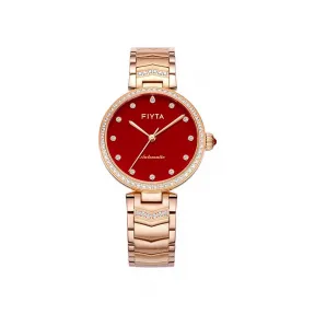 飞亚达/Fiyta 32MM 玫瑰金色、精钢 自动机械机芯 女表 LA869012.PRPH