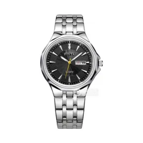 飞亚达/Fiyta 经典系列 不锈钢，钨钢表圈 40毫米 石英机芯 男表 TG802003.WBW