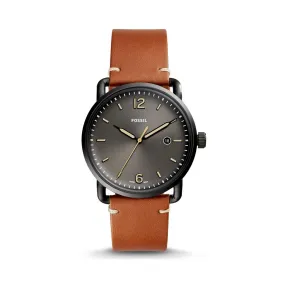 化石/Fossil CoMMuter 三指针箱包皮革表带日期显示腕表 FS5276