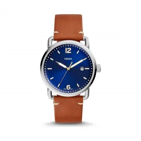 化石/Fossil CoMMuter 三指针箱包皮革表带日期显示腕表 FS5325