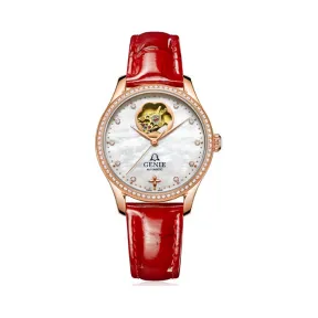 爵尼/Genie 女神(镂空)系列 316L精钢 33mm 自动机械机芯 女表 GNQ-T1846L-ADRF-H