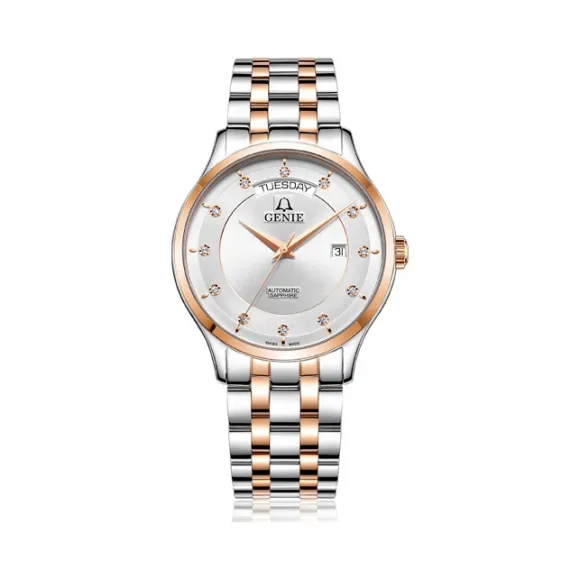爵尼/Genie 尊特斯系列 316L精钢 41mm 自动机械机芯 男表 GNQ-T1853M-ARW