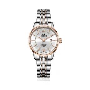 爵尼/Genie 百年时光系列 316L精钢 29mm 自动机械机芯 女表 GNQ-T1856L-ARW