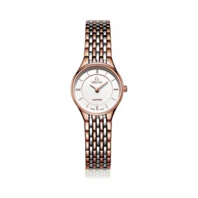 爵尼/Genie 超薄雅情系列 316L精钢 22.5mm 石英机芯 女表 GNQ-T1997L-R