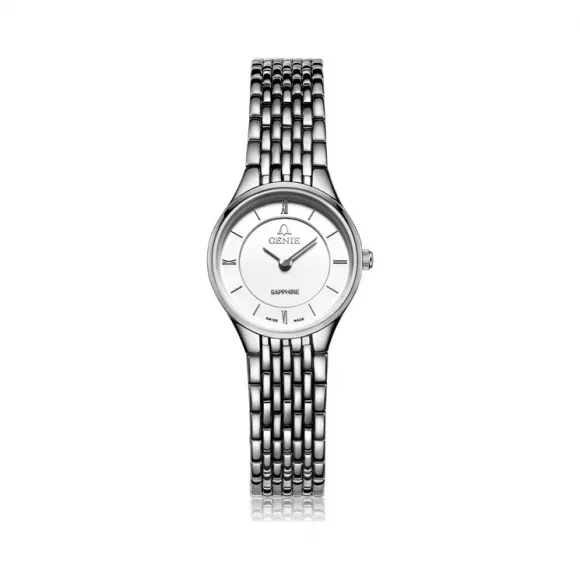 爵尼/Genie 超薄雅情系列 316L精钢 22.5mm 石英机芯 女表 GNQ-T1997L-Y