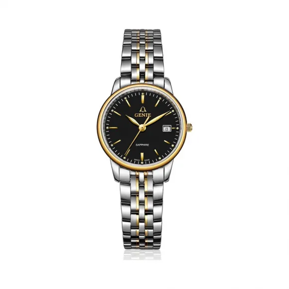 爵尼/Genie 真情系列 316L精钢 28mm 石英机芯 女表 GNQ-T2006L-GB